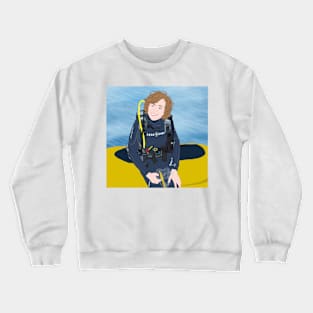 Woman scuba diver Crewneck Sweatshirt